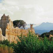 scenic landscape of okzitanien rock formations