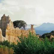 scenic landscape of okzitanien rock formations